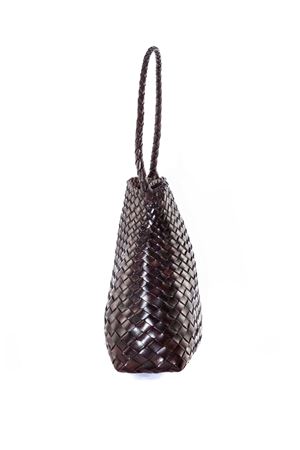 Borsa Santa Maria Mini S. Croce in pelle marrone scuro DRAGON DIFFUSION | 8700DARKBROWN